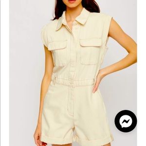 New with tag . Denim romper